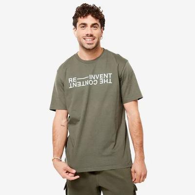 Camiseta Masculina de Ginástica e Pilates Essentials 500