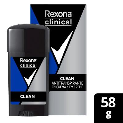 Desodorante Em Creme Rexona Masculino Clinical Clean 96h 58g