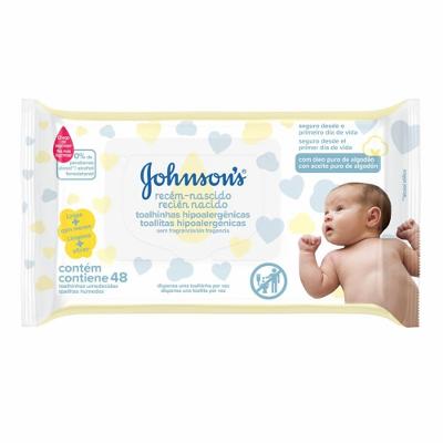 Lenços Umedecidos Johnsons Baby Recém Nascido 48 Unidades