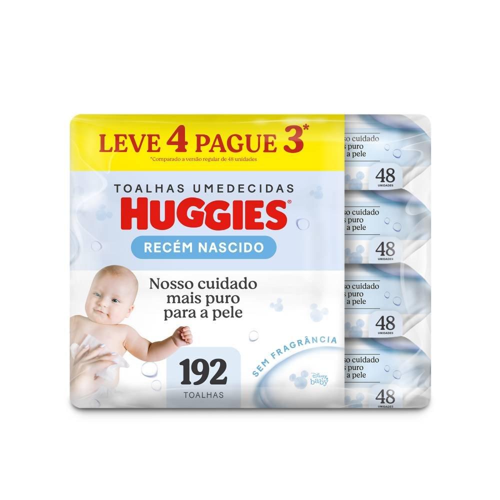 Lenços Umedecidos Huggies Recém-nascido Sem Fragrância 192 Unidades - 3