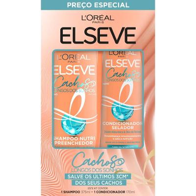 Kit Elseve Cachos Longos Dos Sonhos Shampoo 375ml + Condicionador 170ml