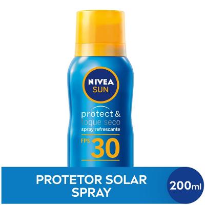 Protetor Solar Spray Aerosol Nivea Sun Protect & Toque Seco Fps30 200ml