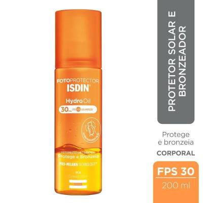 Protetor Solar E Bronzeador Isdin Hydrooil Fps30 200ml