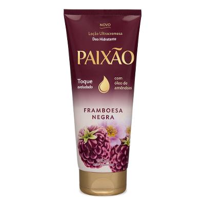 Loção Hidratante Paixão Framboesa Negra Com Hibisco Ultracremoso Ação Desodorante 200ml