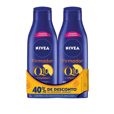 Kit Loção Hidratante Corporal Nivea Firmador Q10 + Vitamina C 400ml - 2 Unidades