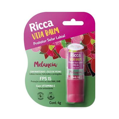 Protetor Solar Labial Ricca Fps15 Melancia 4g
