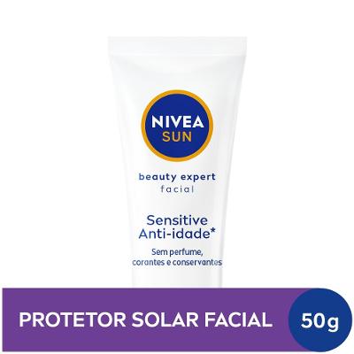 Protetor Solar Facial Nivea Beauty Expert Sensitive Anti-idade Fps 50 50g