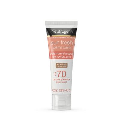 Protetor Solar Facial Neutrogena Sun Fresh Derm Care Com Cor Fps 70 40g