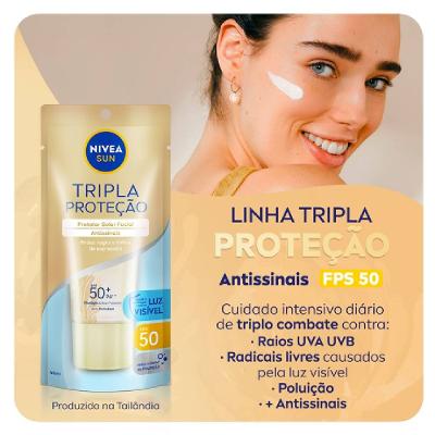 Protetor Solar Facial Antissinais Nivea Sun Fps50 40ml