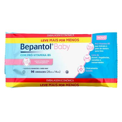 Lenços Umedecidos Bepantol Baby Leve 96 Pague 80 Unidades