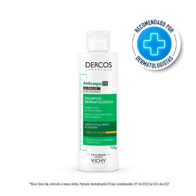 Shampoo Anticaspa Ds Vichy Dercos Cabelos Secos 125ml