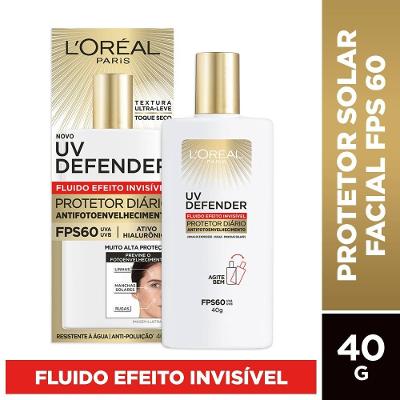 Protetor Solar Facial L’oréal Paris Uv Defender Fluido Fps60 40g