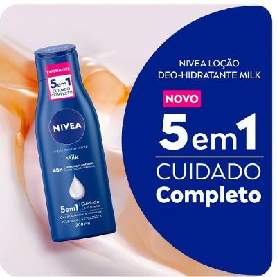 Kit Creme Hidratante Corporal Nivea Milk 200ml + Sabonete Líquido Creme Care 250ml