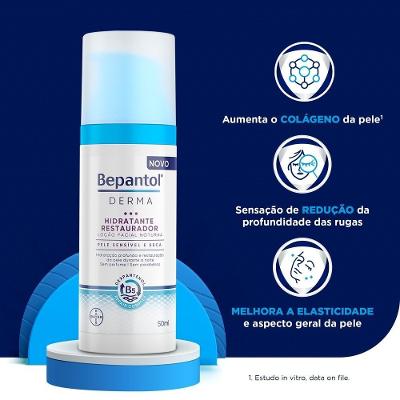 Loção Hidratante Facial Restaurador Noturno Bepantol Derma 50ml