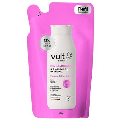 Refil Loção Desodorante Hidratante Corporal Vult Colágeno Vegetal 300ml