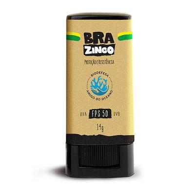 Protetor Solar Facial Stick Brazinco Fps50 Bege Original 14g