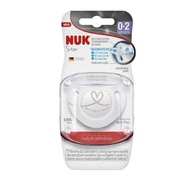 Chupeta Nuk Star Neutra 0 A 2 Meses Com 1 Unidade