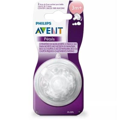 Bico Para Mamadeira Avent Pétala Variável Com 2 Unidades