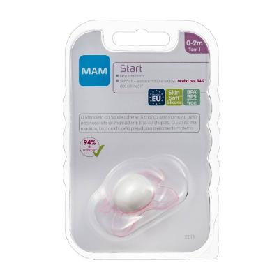 Chupeta Mam Start Rosa 0 A 2 Meses Com 1 Unidade