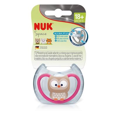 Chupeta Nuk Space Rosa 18 Meses + Com 1 Unidade