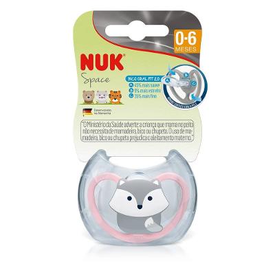Chupeta Nuk Space Rosa 0 A 6 Meses Com 1 Unidade