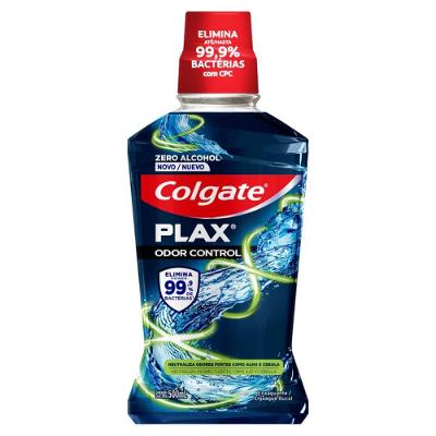 Enxaguante Bucal Colgate Plax Controle Odor Zero Alcool 500ml