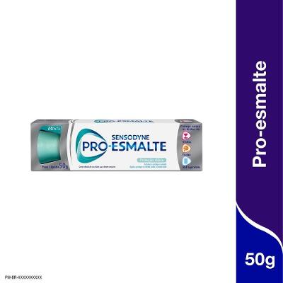 Creme Dental Sensodyne Pró Esmalte Para Dentes Sensíveis Essência De Menta 50g