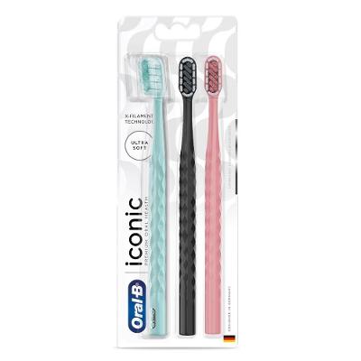 Escova Dental Extra Macia Oral-b Iconic - 3 Unidades
