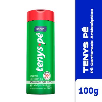 Tenys Pé Desodorante Para Os Pés Pó Canforado 100g