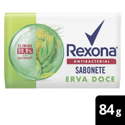 Sabonete Em Barra Rexona Antibacterial Erva-doce 84g