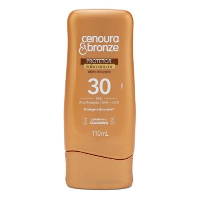 Protetor Solar Com Cor Fps 30 Cenoura E Bronze 110ml