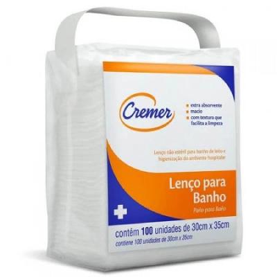  Lenço Para Banho Cremer Pacote Com 100 Unidades