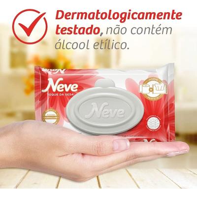 Lenço Umedecido Neve Toque De Seda Com 48 Unidades