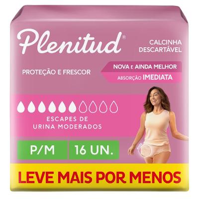 Roupa Íntima Feminina Plenitud Femme P/m 16 Unidades