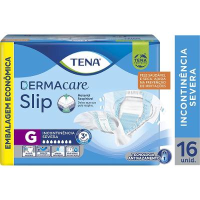 Fralda Geriátrica Tena Slip Dermacare G 16 Unidades