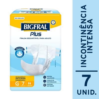 Fralda Adulto Bigfral Regular Plus G 7 Unidades