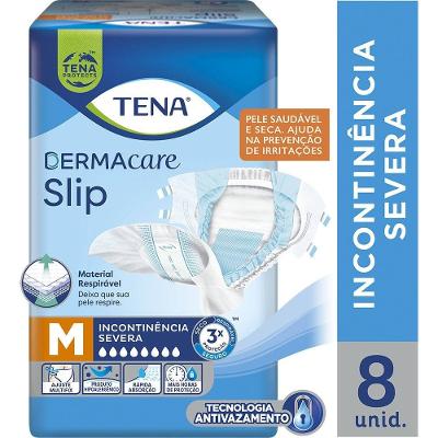 Fralda Geriátrica Tena Slip Dermacare M 8 Unidades