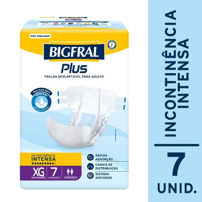 Fralda Adulto Bigfral Regular Plus Xg 7 Unidades