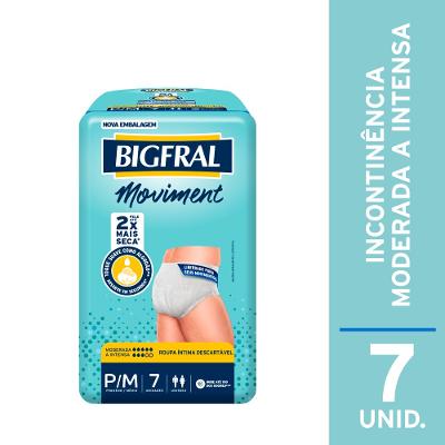 Roupa Íntima Bigfral Moviment P/m 7 Unidades