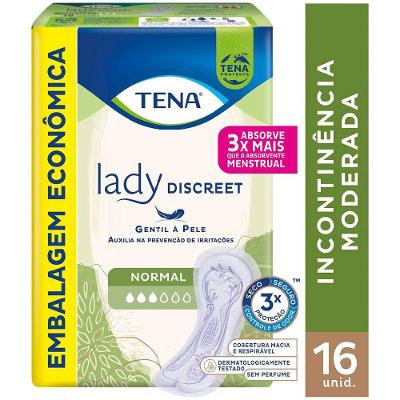 Absorvente Para Incontinência Urinária Tena Lady Discreet Normal 16 Unidades