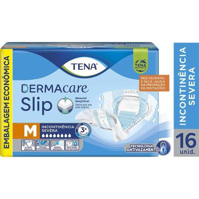 Fralda Geriátrica Tena Slip Dermacare M 16 Unidades