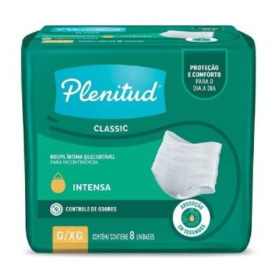 Roupa Íntima Plenitud Classic Para Incontinência G/xg - 8 Unidades