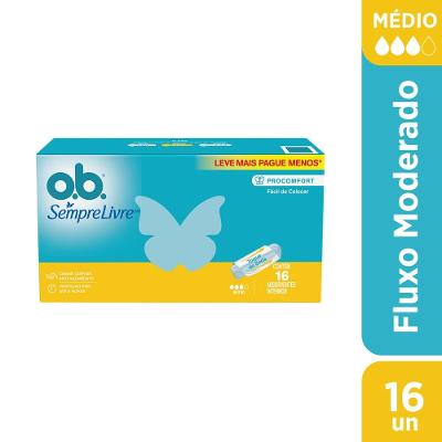 Absorvente Interno Ob Procomfort Médio Leve Mais Pague Menos 16 Unidades