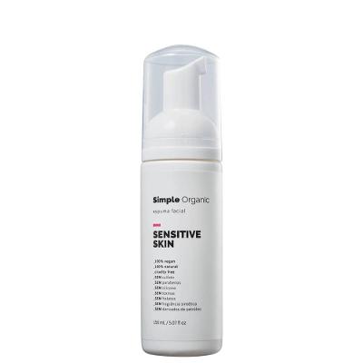 Espuma Limpeza Facial Simple Organic Sensitive Skin 150ml