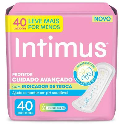 Protetor Diário Intimus Com Indicador De Troca - 40 Unidades