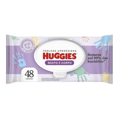 Lenços Umedecidos Huggies Rosto E Corpo Hipoalergênico 48 Unidades
