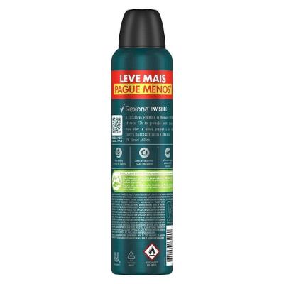 Desodorante Antitranspirante Aerosol Rexona Men Invisible 250ml
