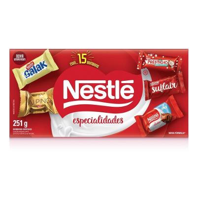 Bombons Chocolates Nestlé Especialidades Caixa 251g