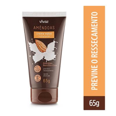 Creme Hidratante Para Mãos Amêndoas Vivaz 65g
