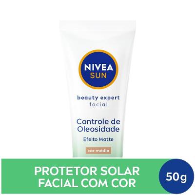 Protetor Solar Facial Nivea Beauty Expert Controle De Oleosidade Com Cor Média Fps 60 50g
